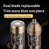 2 in 1 Portable Nose Hair Trimmer & Facial Hair Remover with USB Charger - face Shaver, face Hair Removal, Hair epilator, Groomers & Trimmers, dermaplaning Tool (Brite Copper) view 2