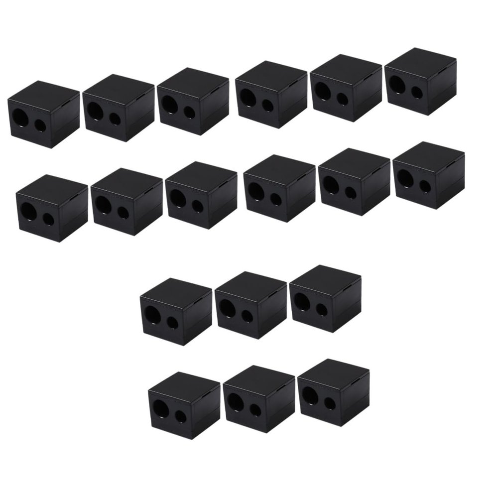 Beavorty 18pcs Cosmetic Pen Sharpener Dual Eyeliner Eyebrow Pencil Sharpener Tool Lid for Lip Liner Eyeliner Compatible Various Pencil