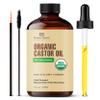 Botanic Hearth Castor Oil | 100% Pure & Natural, Cold Pressed, Organic | 4 fl oz| For Hair, Eyelashes & Eyebrows | Hexane Free, Fast Absorbing | With Dropper & Applicators view 1