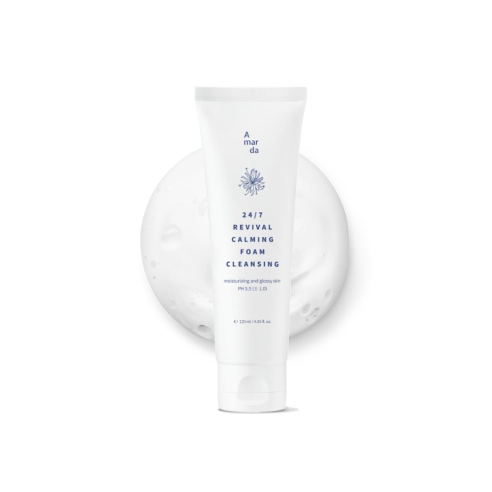 A MAR DA 24/7 Revival Foam Cleanser 120ml  Low-pH Face Wash for Sensitive Skin with Resurrection Plant, Hyaluronic Complex & Coconut-Derived Surfactants
