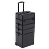 4 in 1 Rolling Makeup Train Case, Aluminum Cosmetic Case Rolling Makeup Case, Large Storage Cosmetic Trolley Makeup Travel Organizer Large Trolley Makeup Travel Case Salon Barber Case Traveling Cart view 1