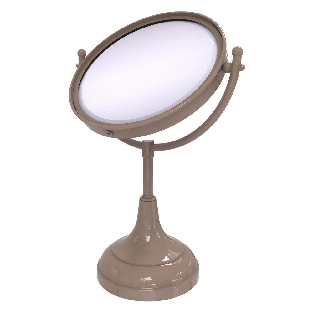 Allied Brass DM-2/4X-SHB 8 Inch Vanity Top Make-Up Mirror 4X Magnification, Shaded Beige