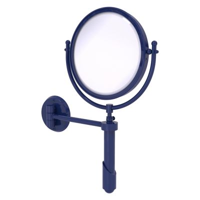 Allied Brass SHM-8/5X-MBL Soho Collection Wall Mounted Make-Up Mirror 8 Inch Diameter with 5X Magnification, Mediterranean Blue