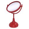 Allied Brass DM-2/5X-FER 8 Inch Vanity Top Make-Up Mirror 5X Magnification, Fire Engine Red view 1