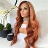 13X4 Ginger Body Wave Lace Front Wig Preplucked Ombre Human Hair Wig 13X6 Hd Lace Frontal Human Hair Wig 13x6 Frontal Wig 22inches#150% view 3