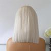 13X4 Platinum Blonde Short Straight Bob Wigs 200 Density 13X6 Hd Lace Frontal Human Hair Wig For Women 4x4 Closure Wig 8inches#180 Density view 4