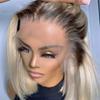 13X4 Light Blonde Lace Front Wigs Ombre 13X6 Hd Lace Frontal Glueless Wig Pre Plucked Short Bob Wig For Women 4x4 Closure Wig 16inches#130 Density view 2