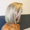 13X4 Light Blonde Lace Front Wigs Ombre 13X6 Hd Lace Frontal Glueless Wig Pre Plucked Short Bob Wig For Women 4x4 Closure Wig 16inches#130 Density view 4