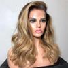 13X6 Brown Ombre Honey Blonde Lace Front Wig Brazilian Remy Body Wave Wig Hd Transparent Lace Wigs 13x4 Frontal Wig 10inches#180% view 3