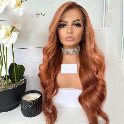 13X4 Ginger Body Wave Lace Front Wig Preplucked Ombre Human Hair Wig 13X6 Hd Lace Frontal Human Hair Wig 13x4 Frontal Wig 26inches#180%