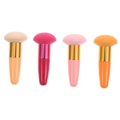 minkissy 4pcs Powder Puff Handle for Powder Makeup Application Versatile Beauty Tools Skin Tone for Finish