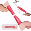 MAKUP JetSetter 4 in 1 Travel Makeup Brush - All in One Set includes Kabuki Liquid Foundation, Blush, Contour, Eyeshadow & Angeled Brush for Brow and Eyeliner. Luxurious, Ultra Soft, Vegan Bristles. view 1
