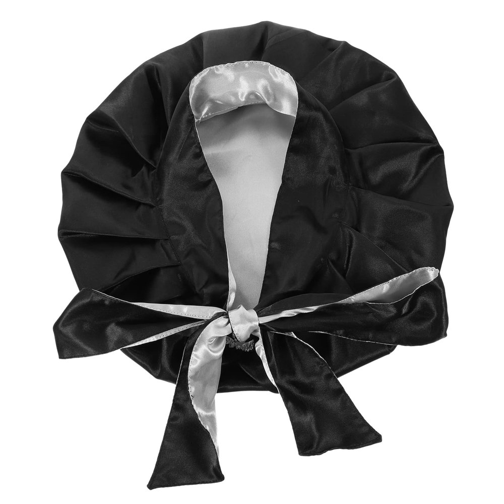 Beaupretty Shower Hat Double Satin Bath Cap for Women Comfortable Hair Cover for Makeup Spa and Sleeping for Long and Hair