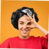 Beaupretty Shower Hat Double Satin Bath Cap for Women Comfortable Hair Cover for Makeup Spa and Sleeping for Long and Hair view 3