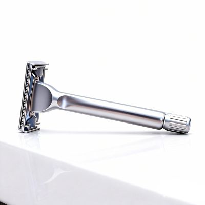 Magyfosia Butterfly Open Double Edge Safety Razor for Men + 10 Stainless Steel Blades,Barber Grade Vintage Shaving Machine, Smooth, Reusable, Eco-Friendly