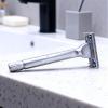 Magyfosia Butterfly Open Double Edge Safety Razor for Men + 10 Stainless Steel Blades,Barber Grade Vintage Shaving Machine, Smooth, Reusable, Eco-Friendly view 2