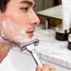 Magyfosia Butterfly Open Double Edge Safety Razor for Men + 10 Stainless Steel Blades,Barber Grade Vintage Shaving Machine, Smooth, Reusable, Eco-Friendly view 3