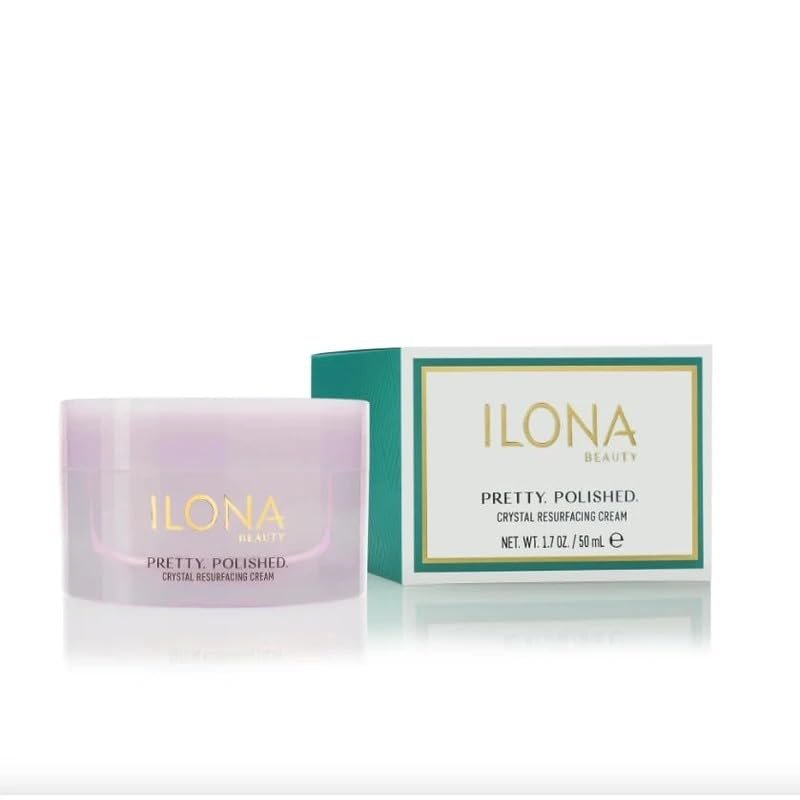 ILONA Pretty Polished Crystal Resurfacing Cream  2022 New You Beauty Award Winner | Luxury Microdermabrasion Face Polish with Lactic Acid & Micro Crystals for Smooth, Radiant Skin, 1.7 oz.