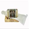 Handmade Goat Milk Soap Giftset- BOGUE No.31 WELLNESS Rejuvenating Blend Uplifting Essential oils of Lemon & Peppermint, therapeutic Palo Santo & Clary Sage with Sisal Cloth and wood dish view 3