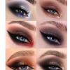 12 Colors Makeup Smoky Eyeshadow Palette Natural Nude Matte Shimmer Glitter Pigment Eye Shadow Pallete Set Black Eye Shadow Halloween Make Up for Women (Color E Smokey) view 3