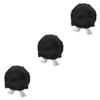 Abaodam 3pcs Care Headwrap Makeup Hair Cap Women Shower Hat Bonnet Tie Band for Curly Long view 1