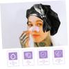 Abaodam 3pcs Care Headwrap Makeup Hair Cap Women Shower Hat Bonnet Tie Band for Curly Long view 2