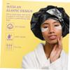Abaodam 3pcs Care Headwrap Makeup Hair Cap Women Shower Hat Bonnet Tie Band for Curly Long view 4