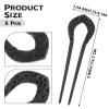 2pcs U Shape Hair Prong Forks Styling Pins Black Wicca Witch Hair Stick Slide Renaissance Festival Hair Acceossories for Women 11 view 3