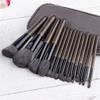 15Pcs Make Up Brushes Set With Bag Foundation Eyeshadow Blending Eyebrow Makeup Brush PU Leather view 3