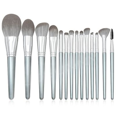 14 Wooden Handle Makeup Brush Set Powder Brush Shadow Eyebrow Brush Makeup Tool