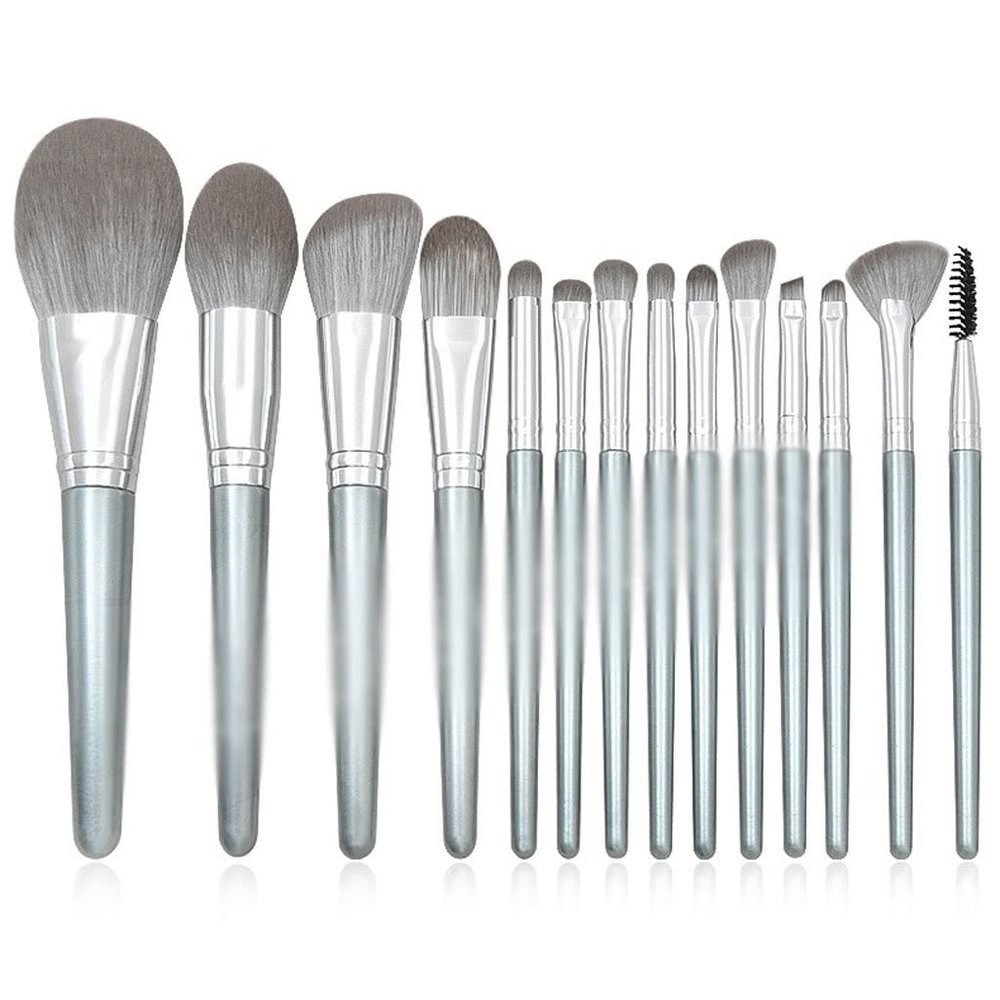 14 Wooden Handle Makeup Brush Set Powder Brush Shadow Eyebrow Brush Makeup Tool