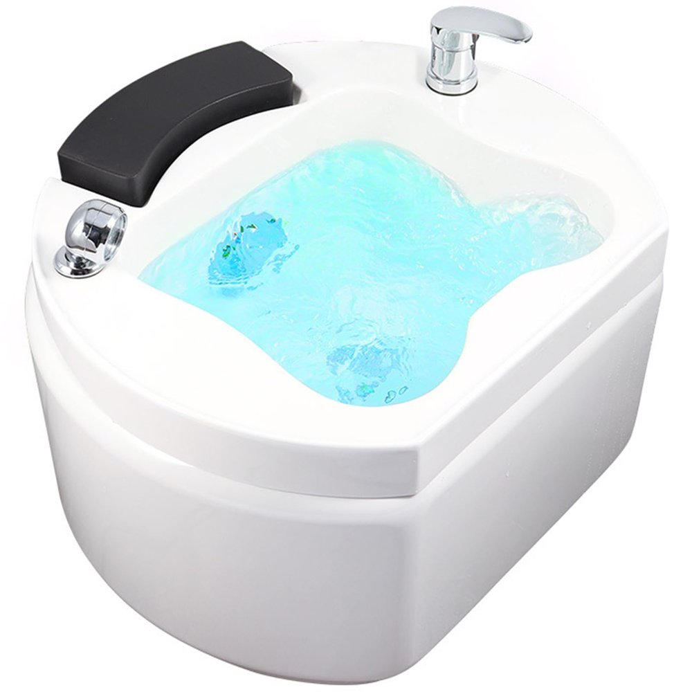 YVYKFZD Acrylic Foot Bath Basin, Massage Foot Spa Bath, Portable Foot Soak Tub, Colorful Lamp Footbath with Adjustable Shower, for Feet Stress Relief