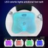 YVYKFZD Acrylic Foot Bath Basin, Massage Foot Spa Bath, Portable Foot Soak Tub, Colorful Lamp Footbath with Adjustable Shower, for Feet Stress Relief view 4