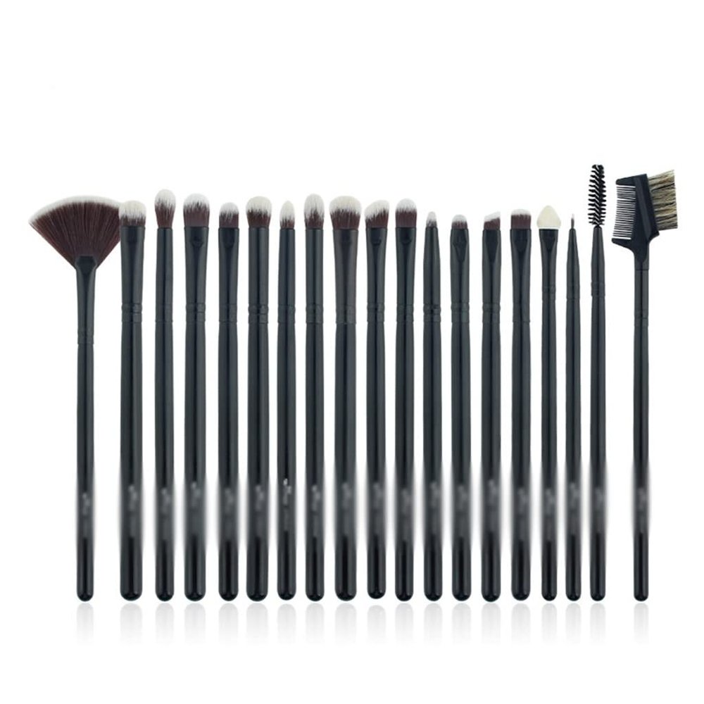 19PCS Professional Makeup Brushes Synthetic Hair Eyeshadow Blending Fan Brush for Make Up