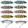 2 Set of 4 8 Count JCGY Crystal Flower Barrettes for Women Girls 2 Ea 4 Colors U86800-1-4-2 view 2