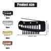 12pcs Clip with Safety Pins, 10-Teeth Hair Extension Snap Clip to Secure Setting Clips for Girls, Women's Headscarf & Hijab view 2
