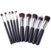 10PCS Makeup Brushes Set Professional Cosmetics Tools Eyeshadow Concealer Lip Eye Makeup Brush Kits Foundation Powder Blush view 2