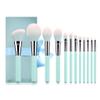 12PCS Makeup Brushes Set Blue Handle With Bag Powder Foundation Blending Eyebrow Brush Facial Make Up Brush Tools view 1