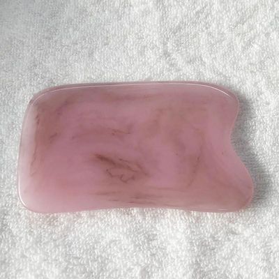 Gua Sha Facial Tools, Square Guasha Massage Tool for Double Chin & Jawline, Large Gua Sha Board Self-Skin Care Face Tool (Pink)