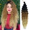 Paraglame Ombre Ocean Wave Crochet Hair 18 Inch Curly Braiding Hair Deep Wave Braiding Hair for Bohemian Knotless Braids Water Wave BraidingHair for Women (3 Packs, 1B/27/613#) view 1