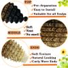 Paraglame Ombre Ocean Wave Crochet Hair 18 Inch Curly Braiding Hair Deep Wave Braiding Hair for Bohemian Knotless Braids Water Wave BraidingHair for Women (3 Packs, 1B/27/613#) view 4