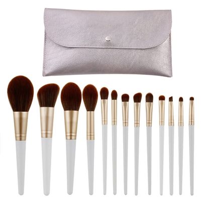 13pcs Makeup Brushes Natural Hair Makeup Brushes Set Professional Foundation Blushes Eyeshadow Eyebrow Blending Brush Tools