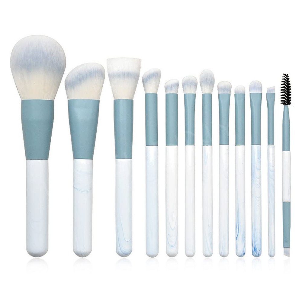 12 Wooden Handle Makeup Brush Set, Hair Brush, Powder Powder, Facial Makeup Brush