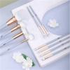 10 Silk Blue Makeup Brush Set Novice Beginner Full Set Of Beauty Tools Loose Powder Brush Eye Shadow Brush view 3