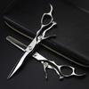 Hair Cutting Scissors Kit 6.0 Inch Silver Stainless Steel Bangs Cut Texture Personalized Hairdressing Scissors Barber Scissors Thinning Shears view 1
