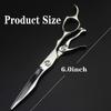 Hair Cutting Scissors Kit 6.0 Inch Silver Stainless Steel Bangs Cut Texture Personalized Hairdressing Scissors Barber Scissors Thinning Shears view 3
