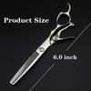 Hair Cutting Scissors Kit 6.0 Inch Silver Stainless Steel Bangs Cut Texture Personalized Hairdressing Scissors Barber Scissors Thinning Shears view 4