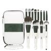 12 Green Glass Makeup Brush Set Complete Loose Powder Brush Eyeshadow Brush view 1