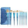 10pcs Professional Makeup Brushes Set Make Up Brush + Bag Synthetic Hair Wood Handle view 1