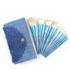 10pcs Professional Makeup Brushes Set Make Up Brush + Bag Synthetic Hair Wood Handle view 2